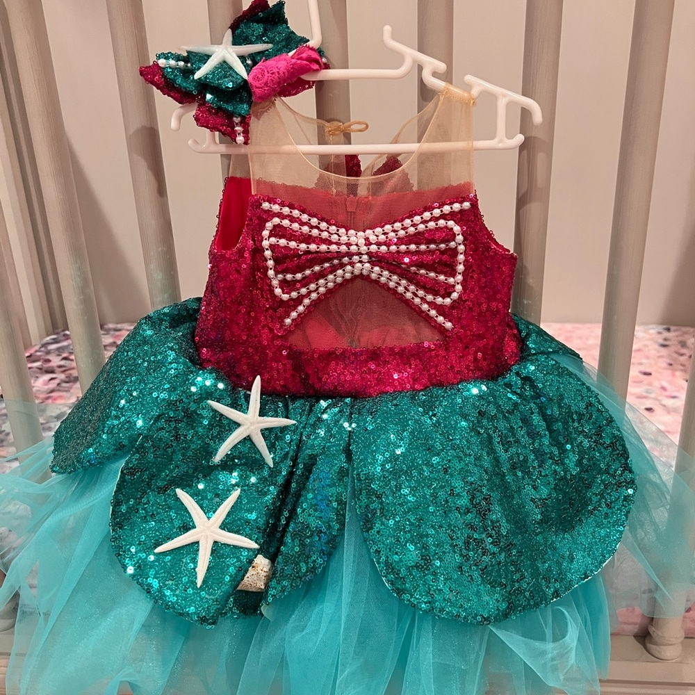 Little mermaid inspired dress 12m dress